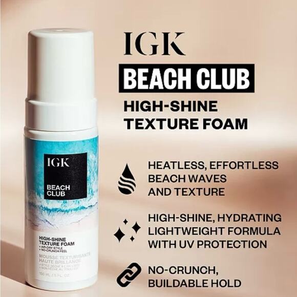 NEW IGK Beach Club High-Shine Texture Foam - Picture 4 of 4